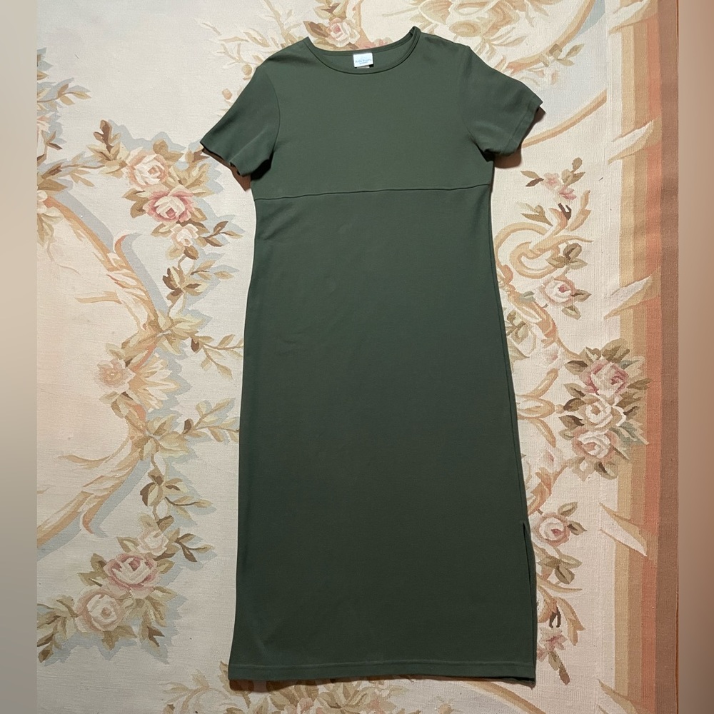Adorable green, Bobby Brooks cotton blend T-shirt maxi dress, large